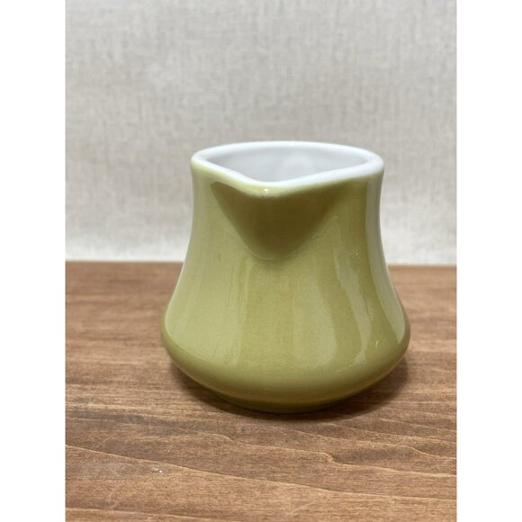 Vintage Homer Laughlin Best China Olive Green Creamer Has Chip On Base 3 Inch - Picture 5 of 9